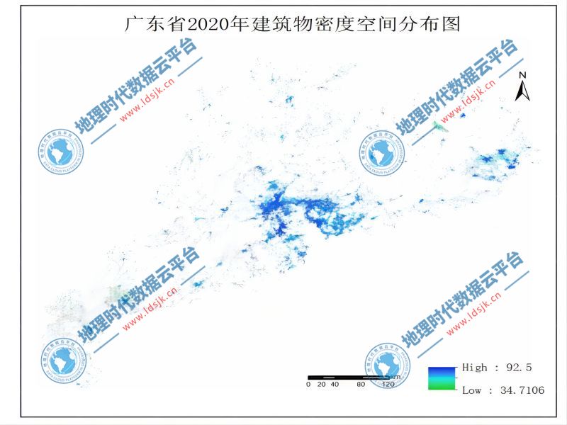 全国范围建筑物密度数据