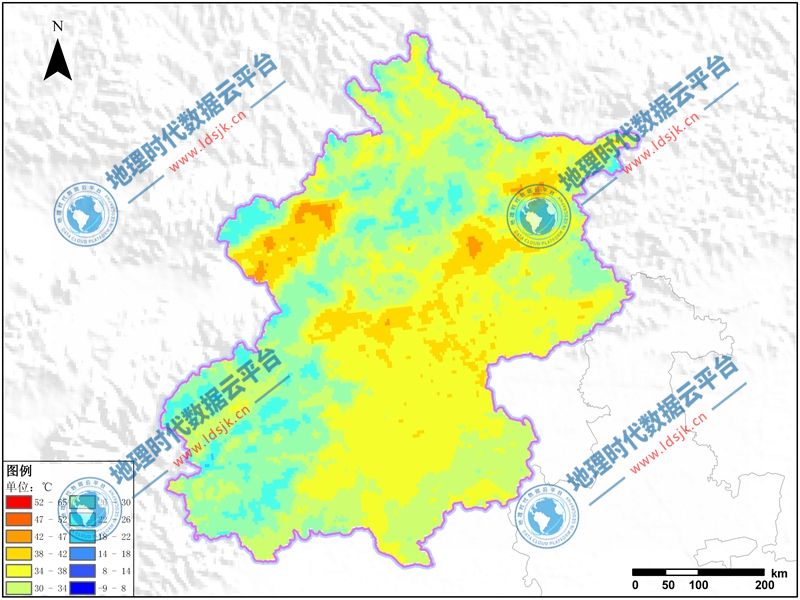 全国范围LST地表温度