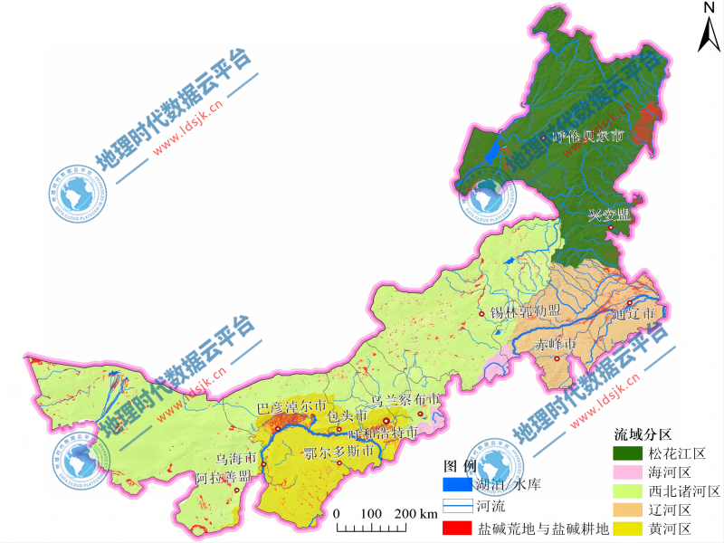 盐碱荒地与盐碱耕地分布图