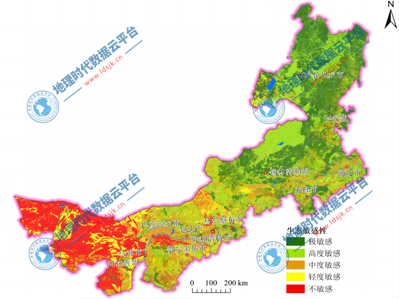 生态敏感性评价分布图