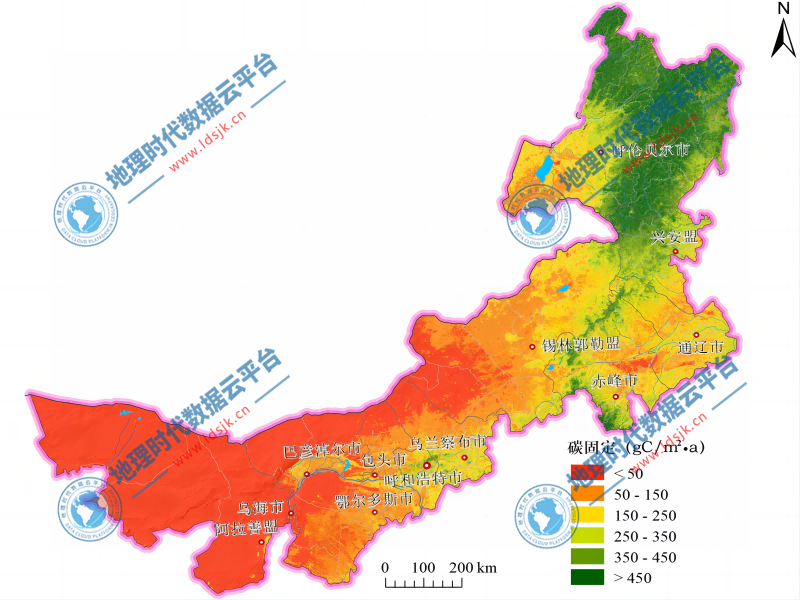 碳固定分布图