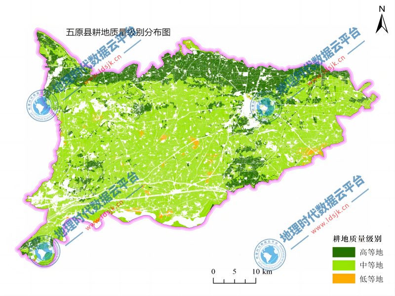 耕地资源质量级别评价图