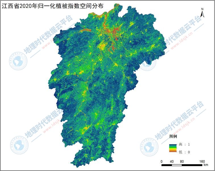 江西省1980-2020年30米NDVI数据集